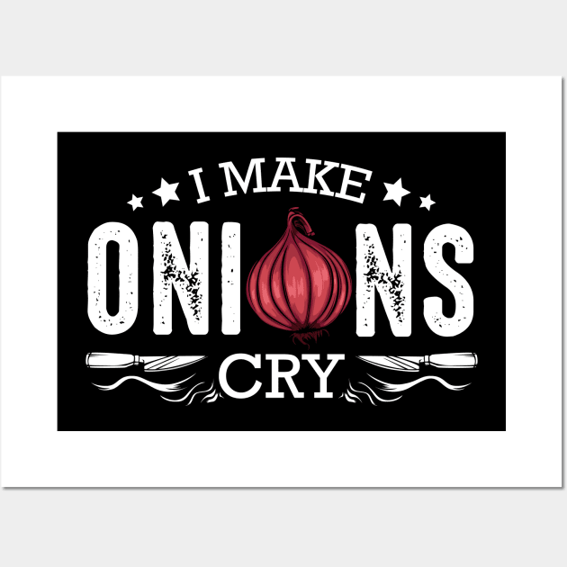 Onion - I Make Onions Cry - Funny Sayings Vegan Wall Art by Lumio Gifts